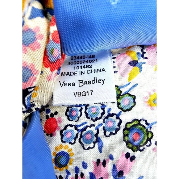 Vera Bradley Salmon Floral Zip Logo 3 compartment Iconic Jewelry Quilted Bag - Picture 10 of 10